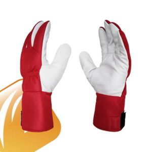 Luva Jardinagem Vaqueta C/Punho Motosserra - KLM Luvas